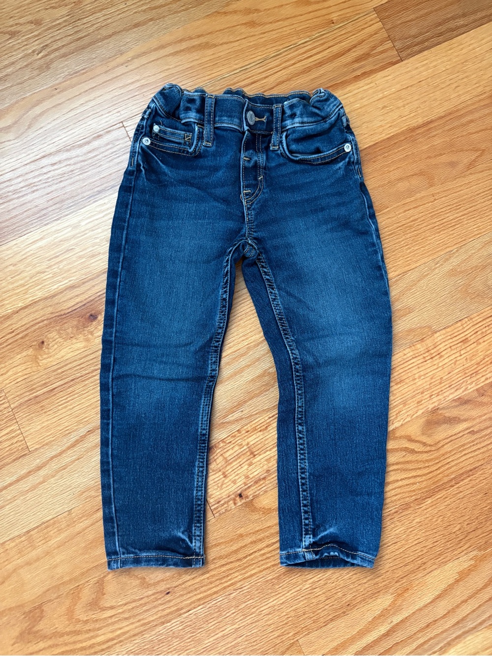 H&M Dark Blue Kids Denim Jeans - Stretch Waistband